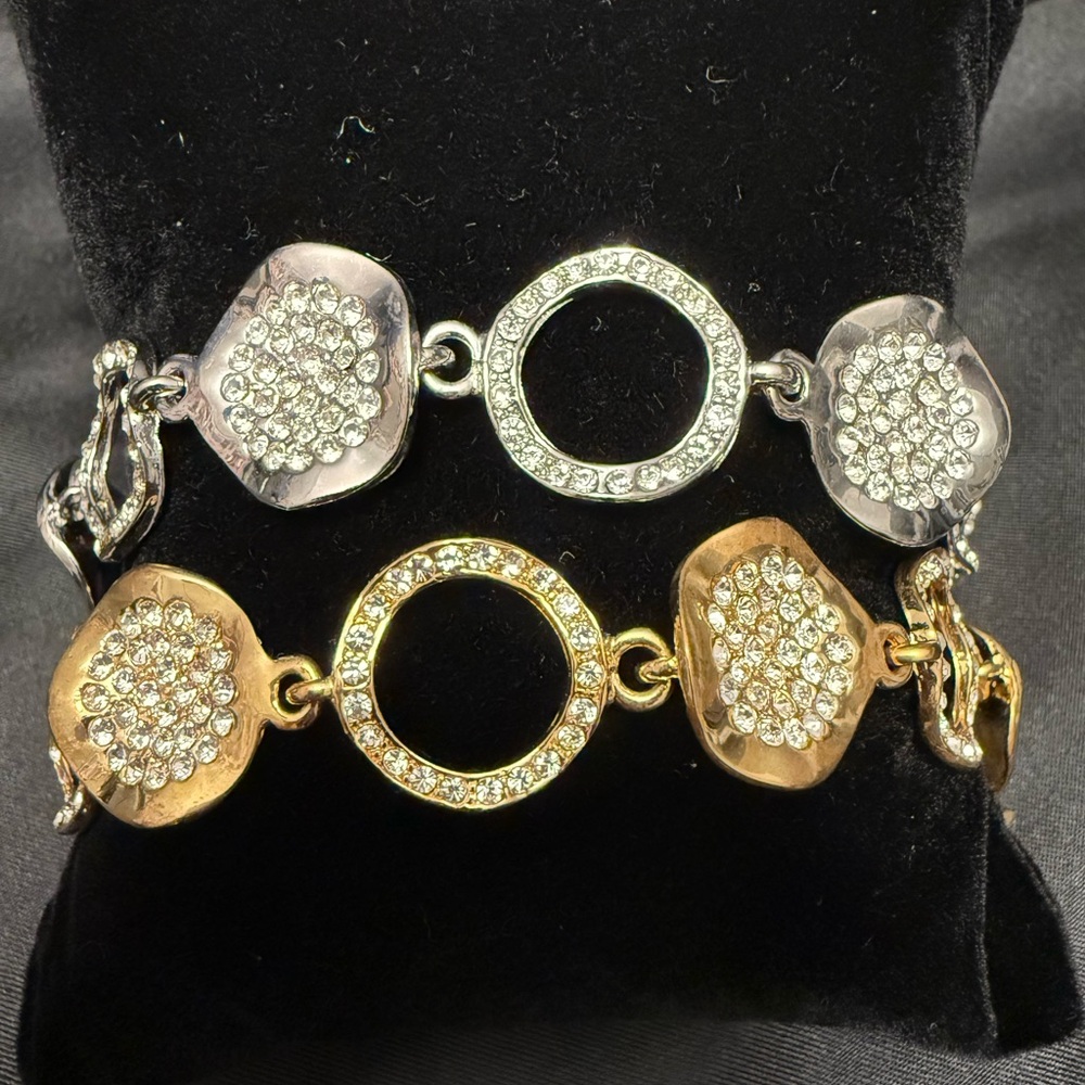 Elegant Gold or Silver Crystal Bracelets